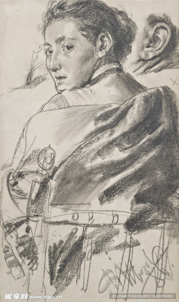 复古人物形象绘画