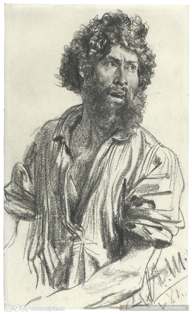 复古人物形象绘画