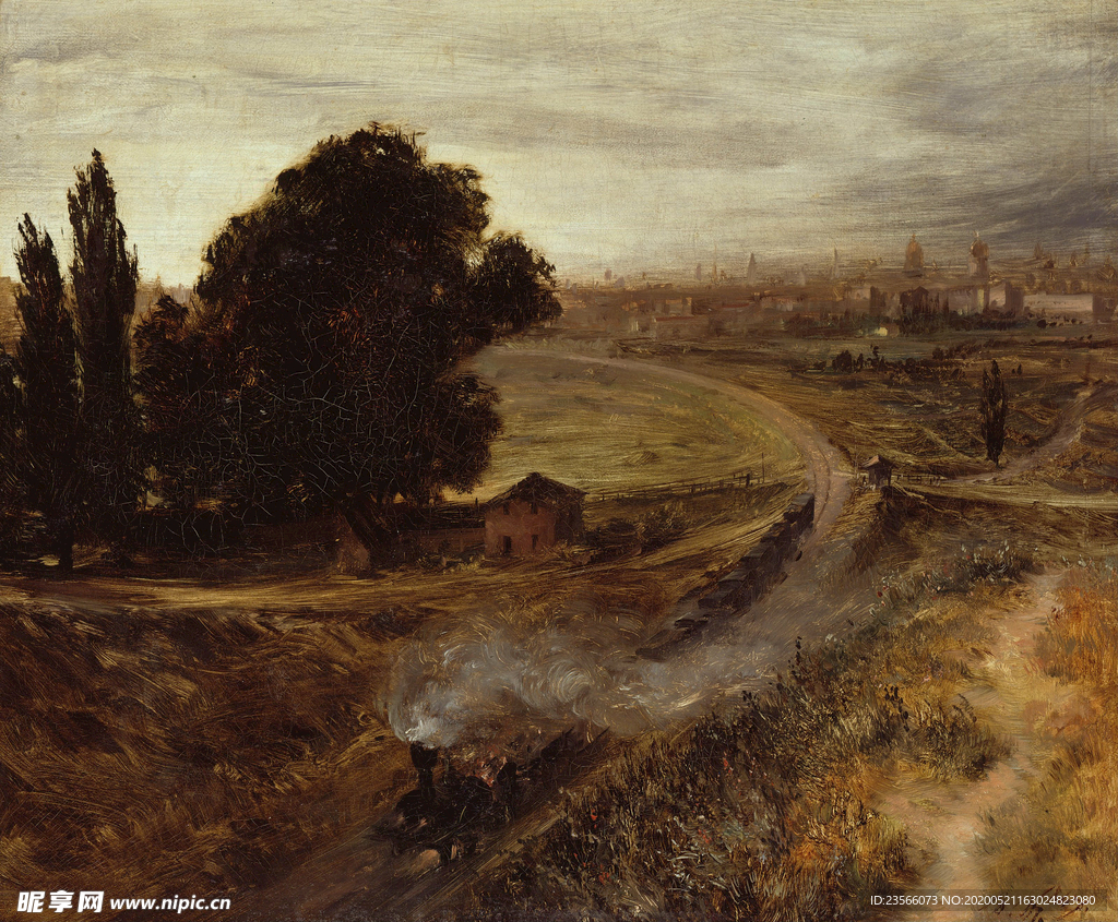 复古写实风景油画