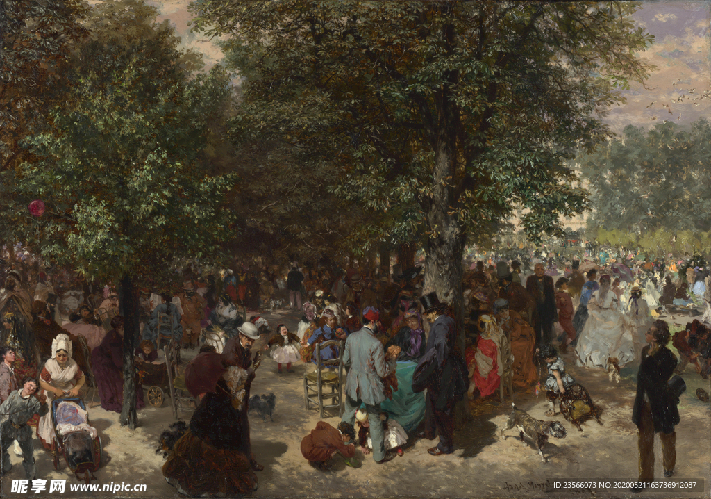 复古写实风景油画