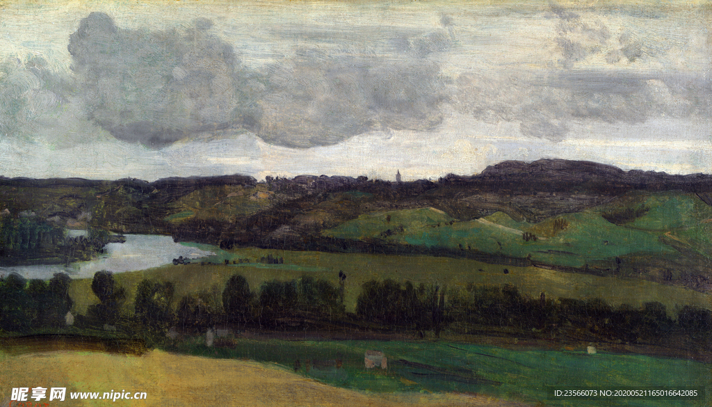 复古写实风景油画