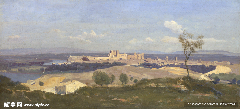 复古写实风景油画