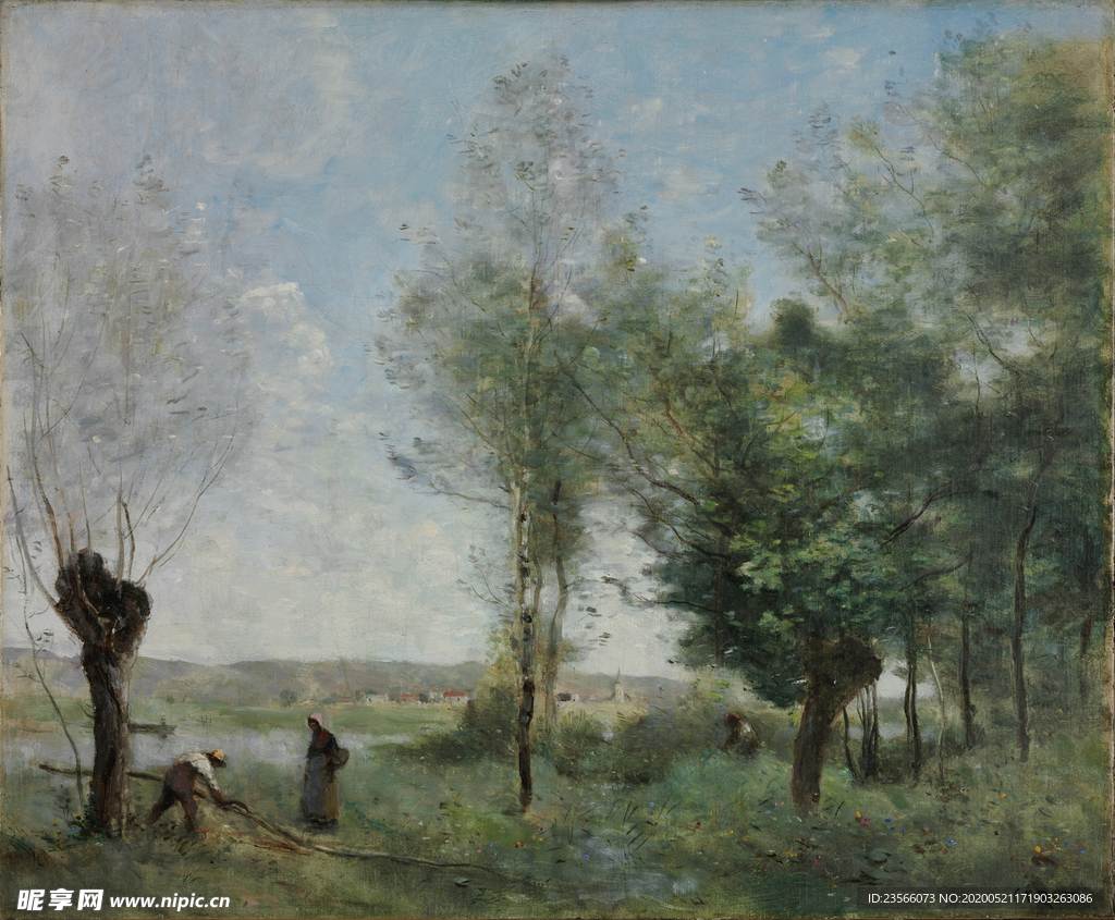 复古写实风景油画