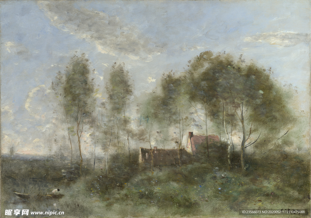 复古写实风景油画