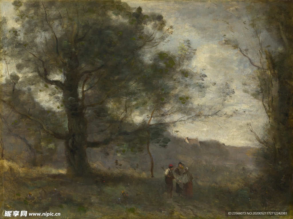 复古写实风景油画