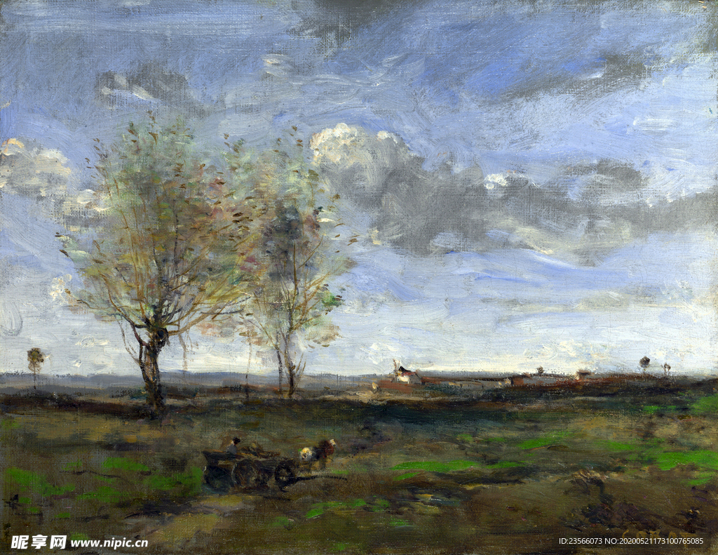 复古写实风景油画