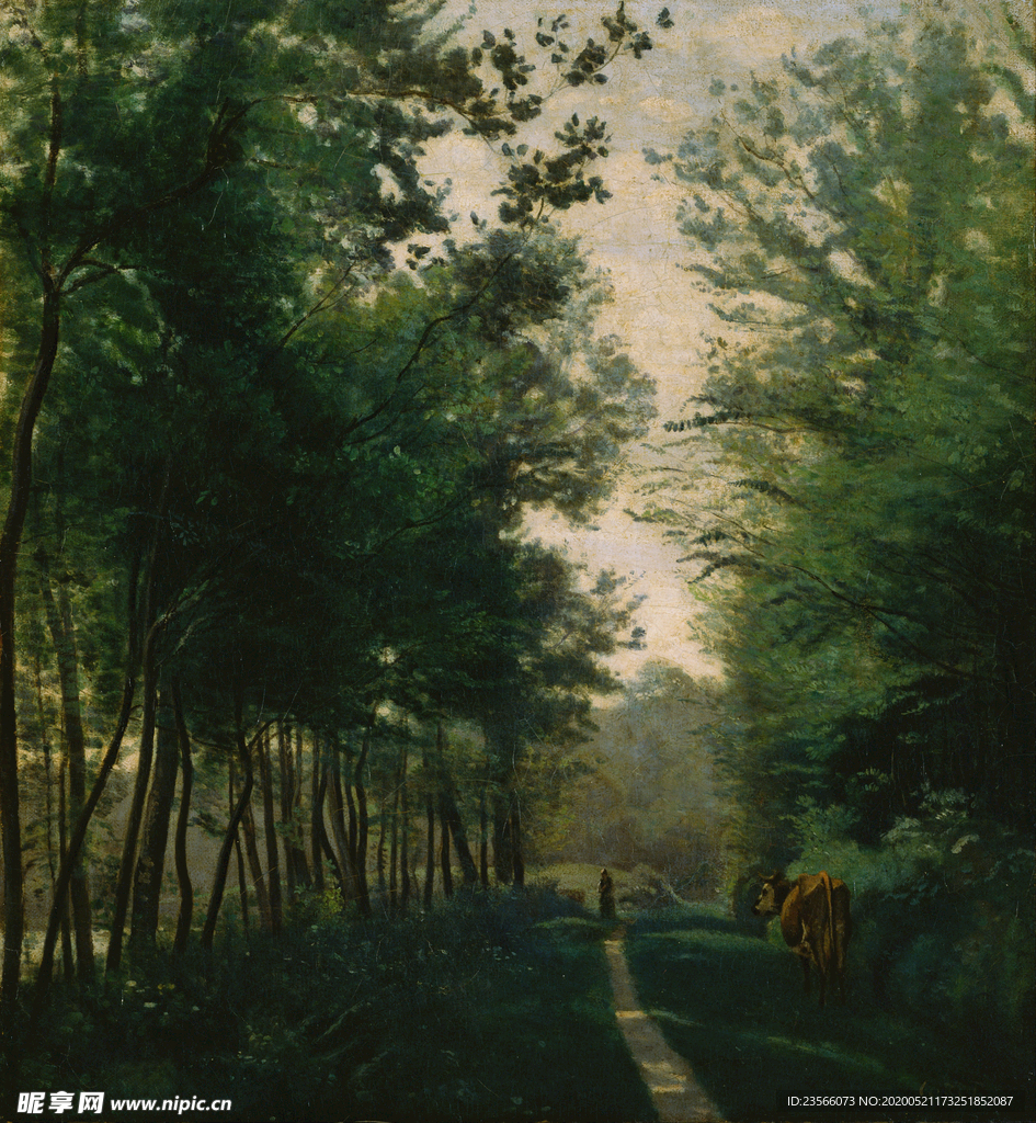 复古写实风景油画