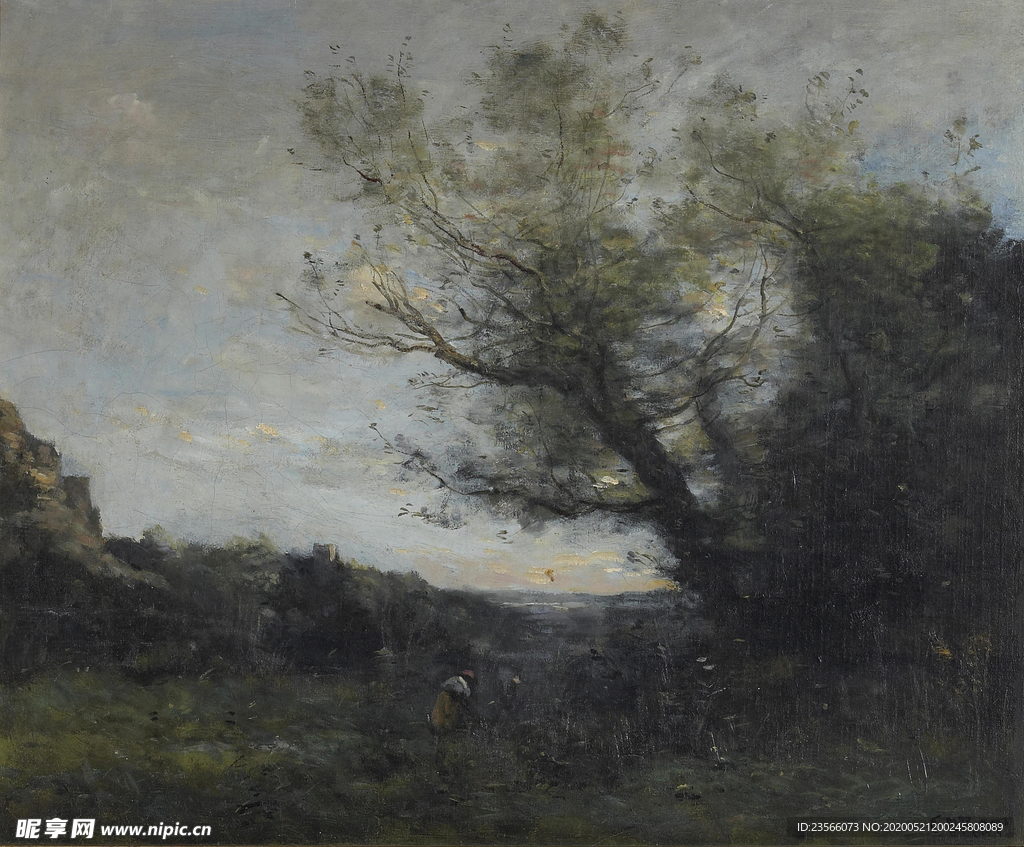 复古风景油画
