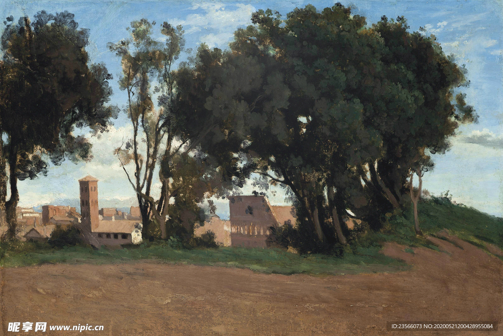 复古风景油画