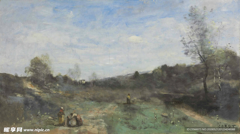 复古写实风景油画