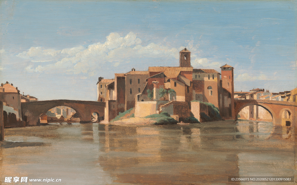 复古写实风景油画