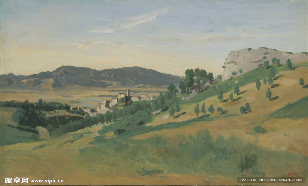 复古写实风景油画