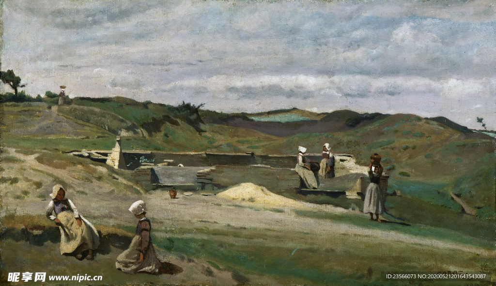 复古写实风景油画