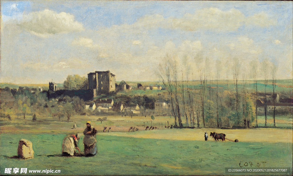 复古写实风景油画