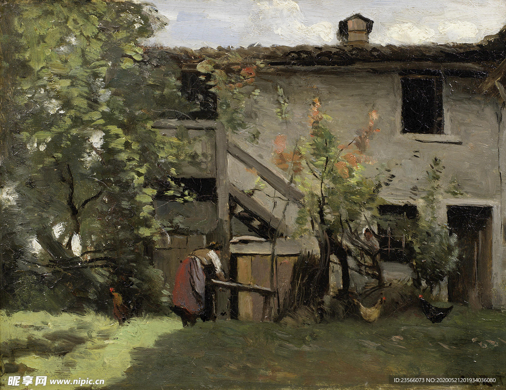 复古写实风景油画