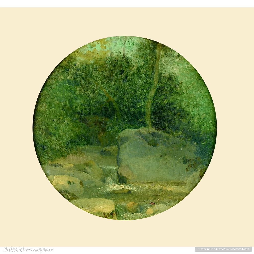 复古写实风景油画