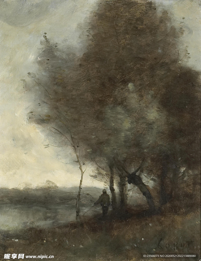 复古写实风景油画