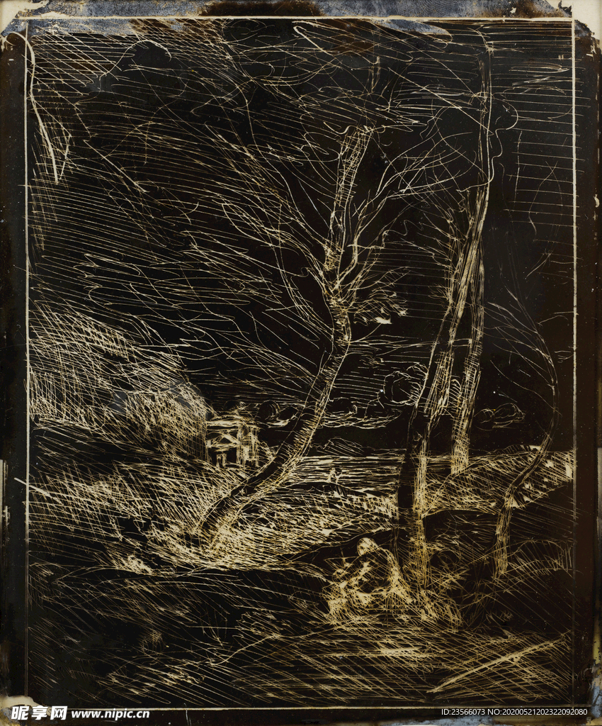 复古写实风景油画