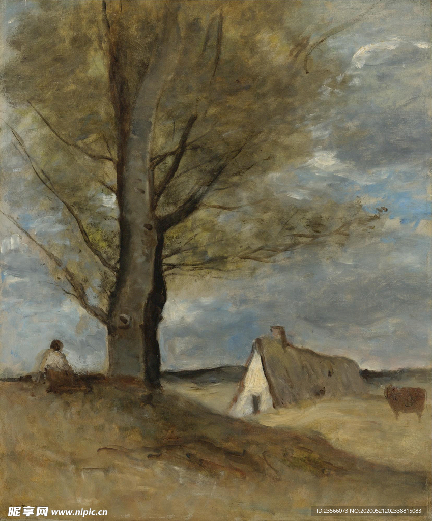 复古写实风景油画