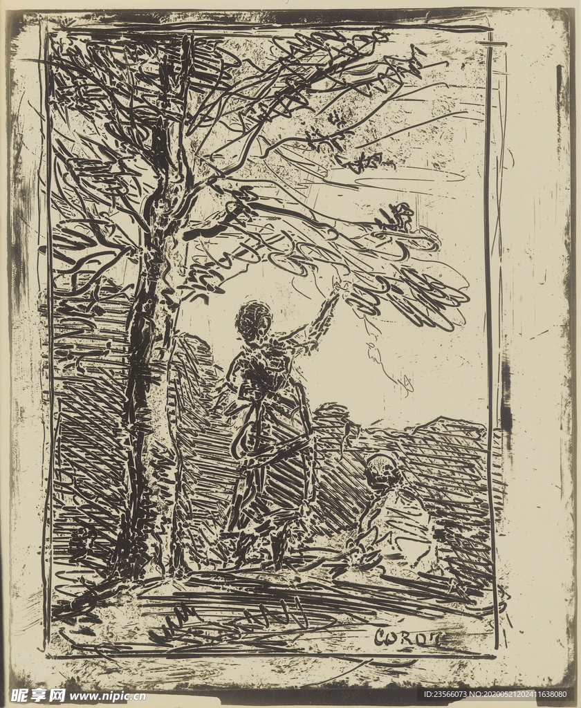 复古写实风景油画