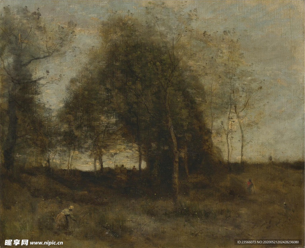 复古写实风景油画