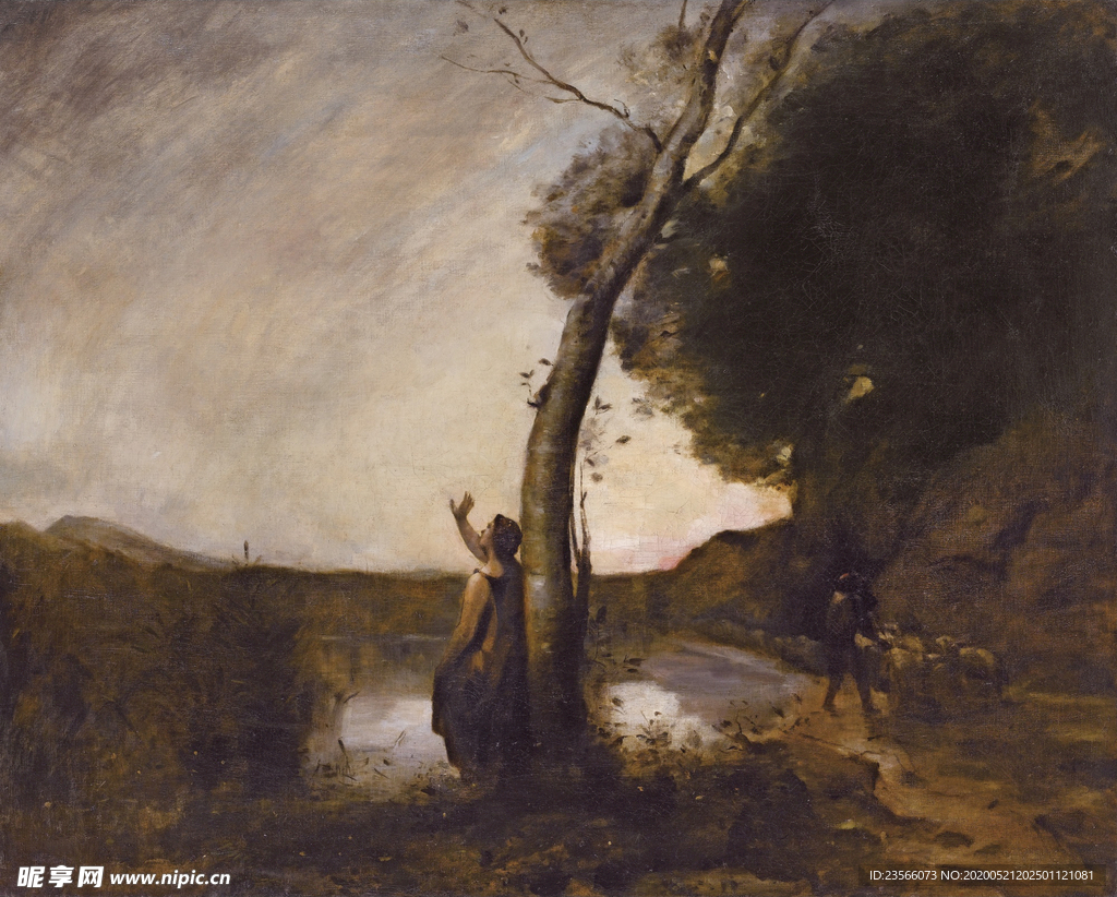 复古写实风景油画