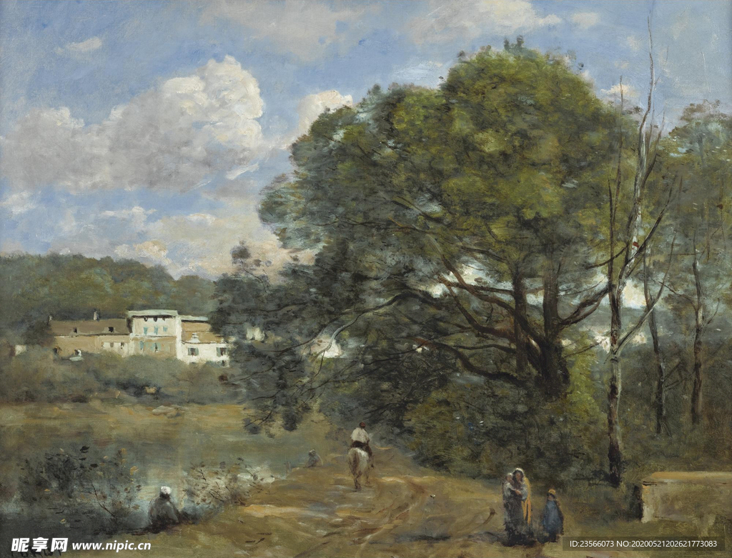 复古写实风景油画