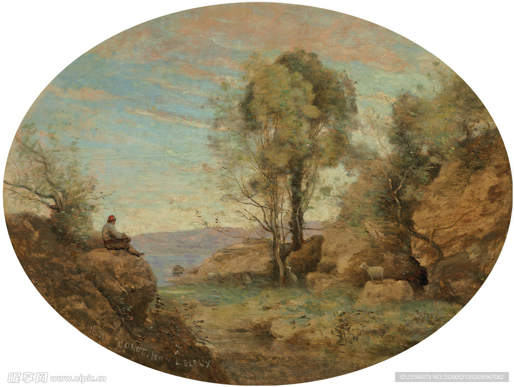 复古写实风景油画