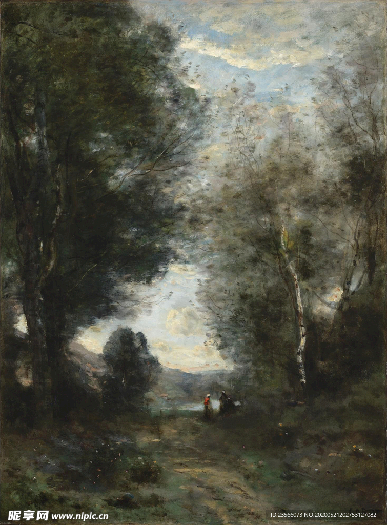 复古写实风景油画