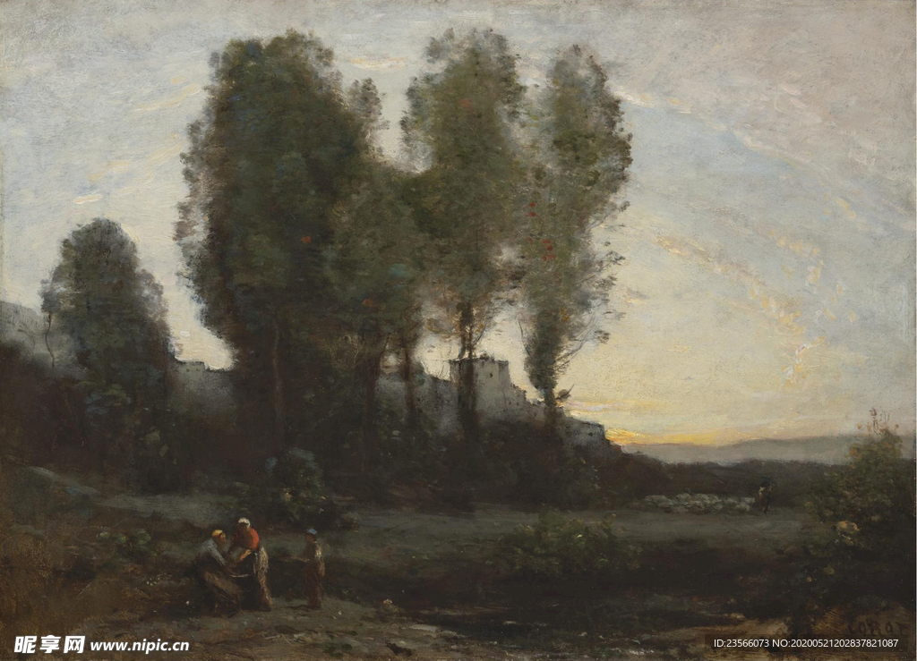 复古写实风景油画