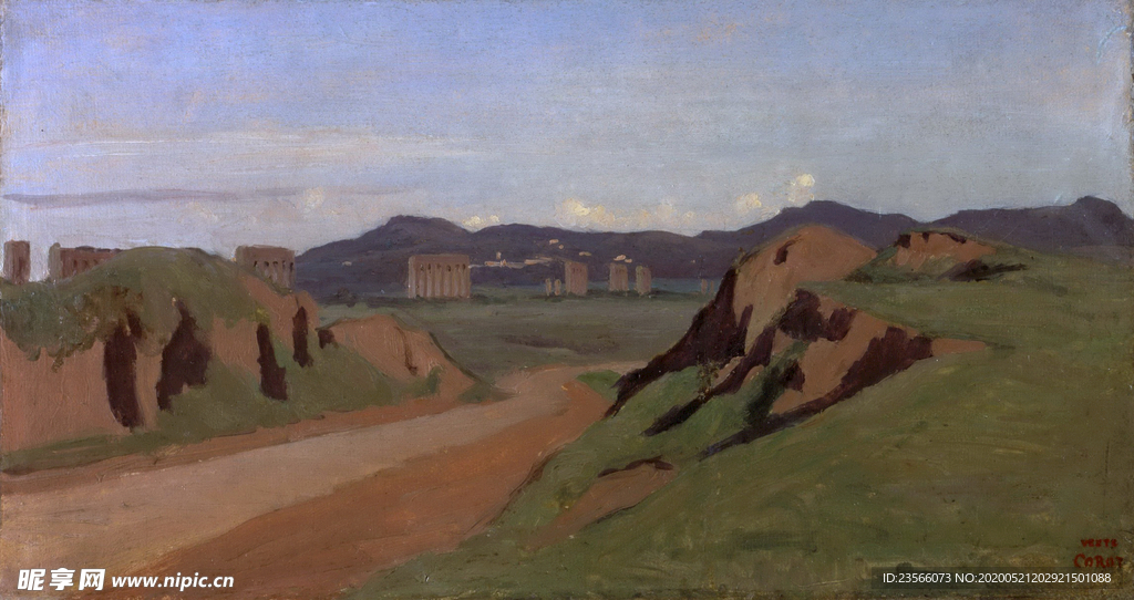 复古写实风景油画