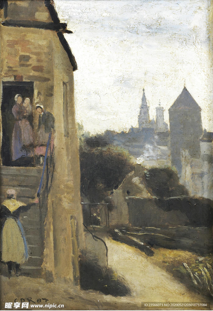 复古写实风景油画