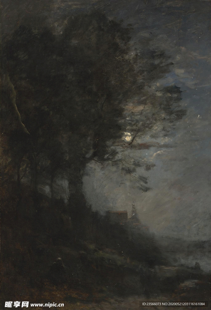 复古写实风景油画