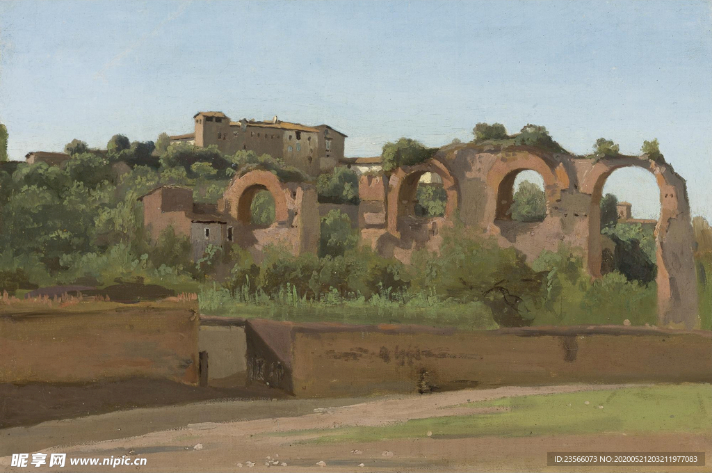 复古写实风景油画