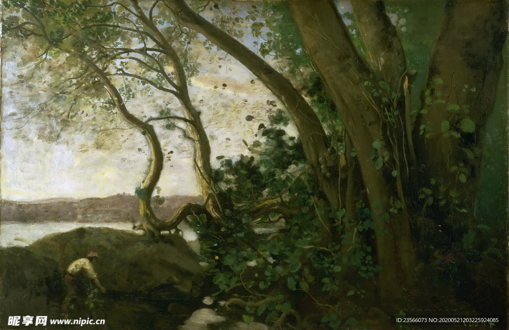 复古写实风景油画