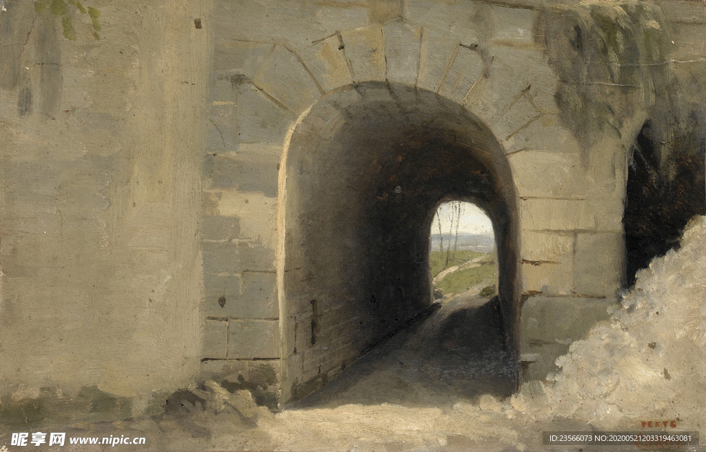 复古写实风景油画