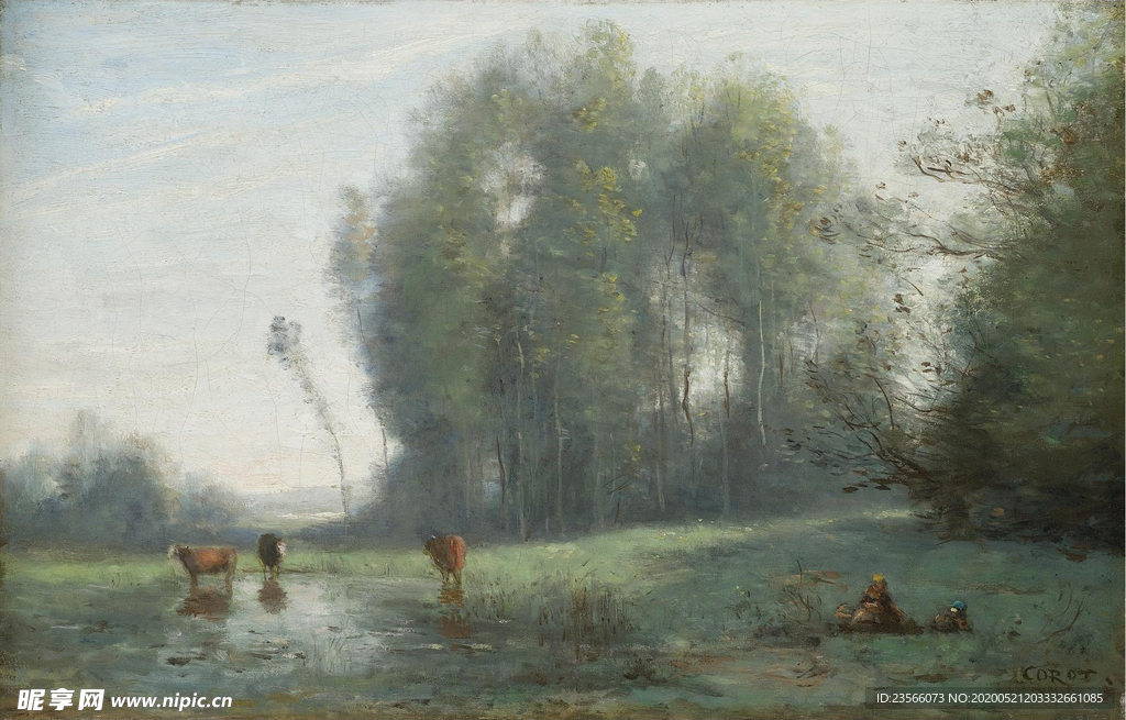 复古写实风景油画