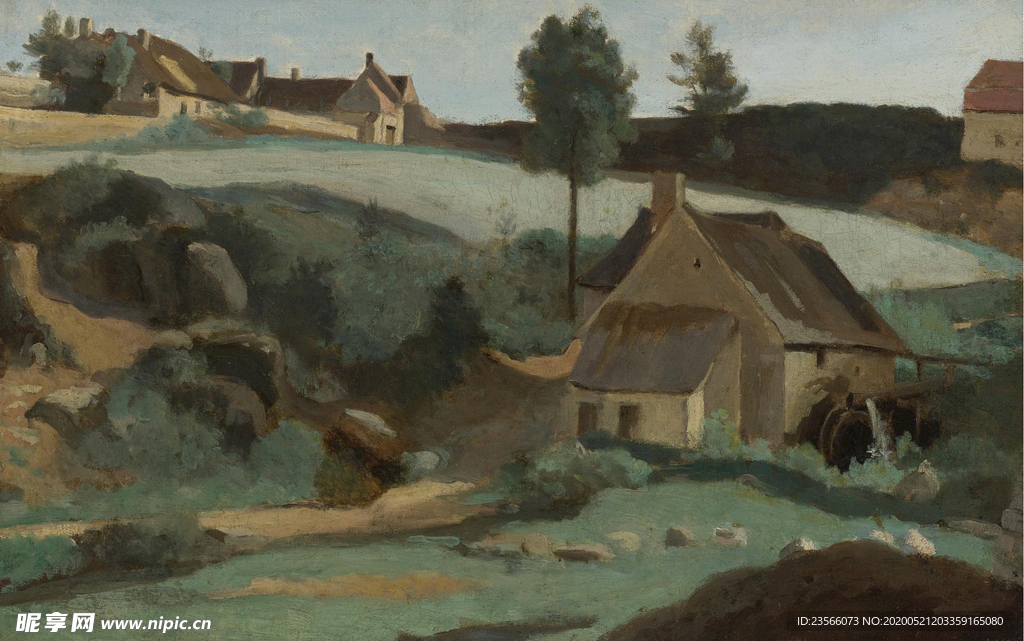 复古写实风景油画