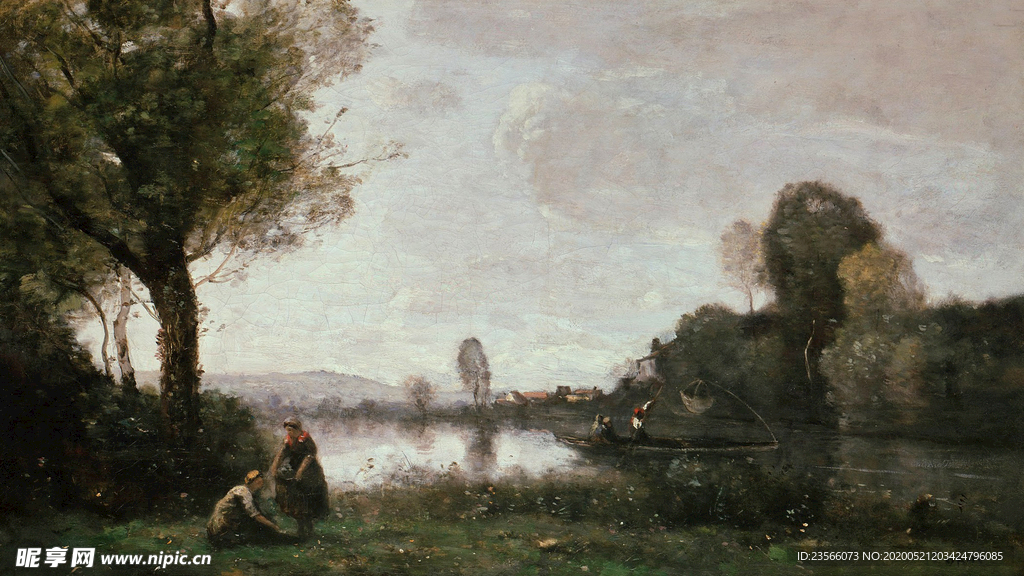 复古写实风景油画