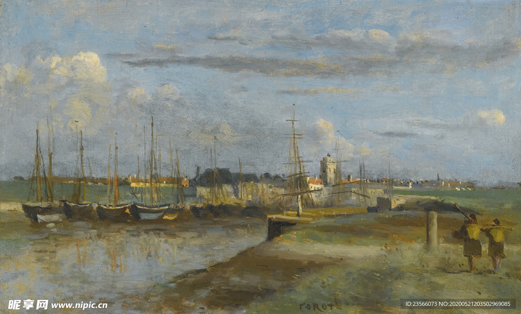 复古写实风景油画