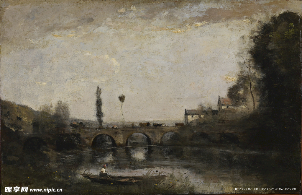 复古写实风景油画