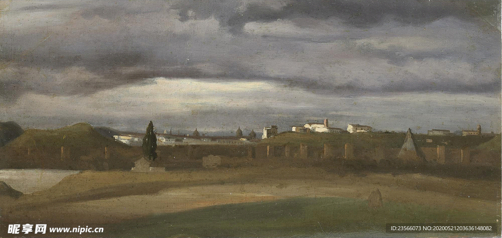 复古写实风景油画