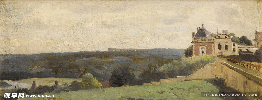 复古写实风景油画