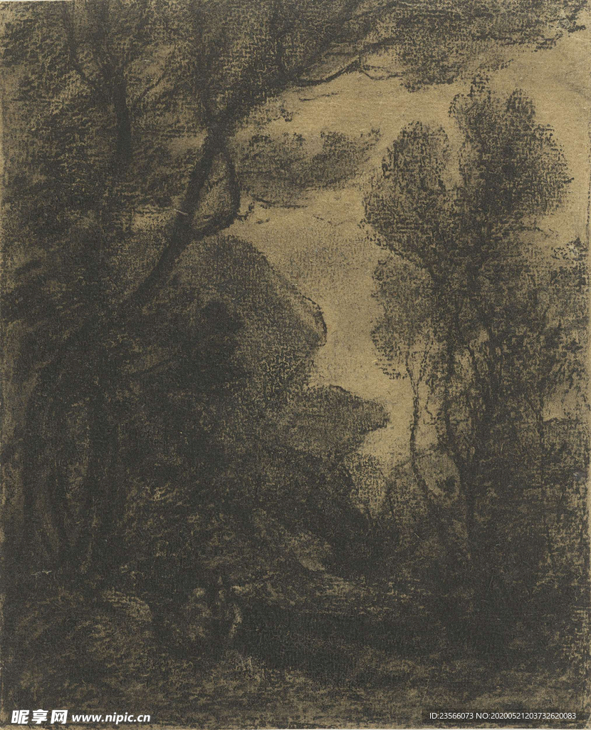 复古写实风景油画