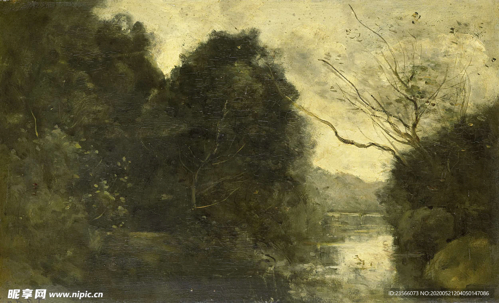 复古写实风景油画