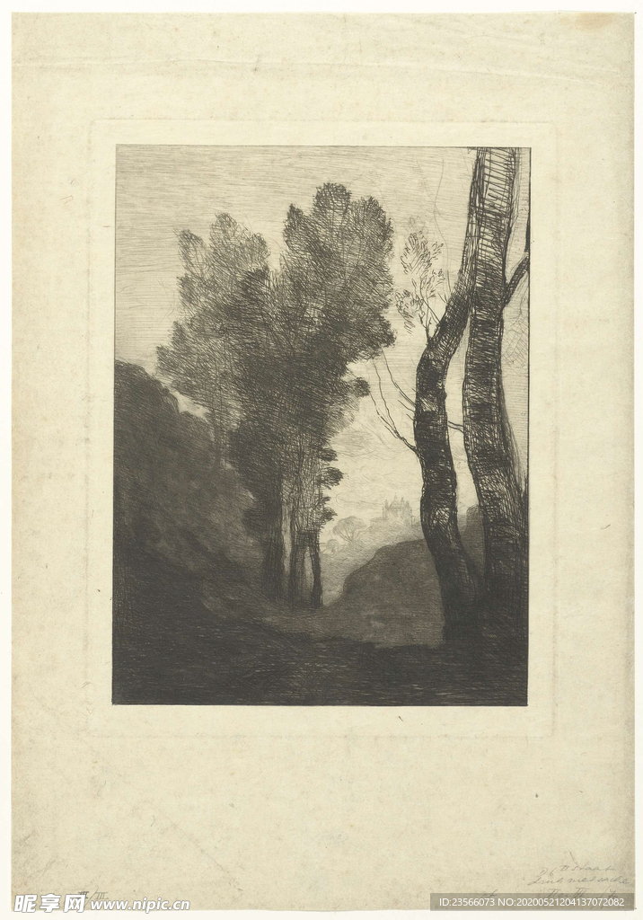 复古写实风景油画