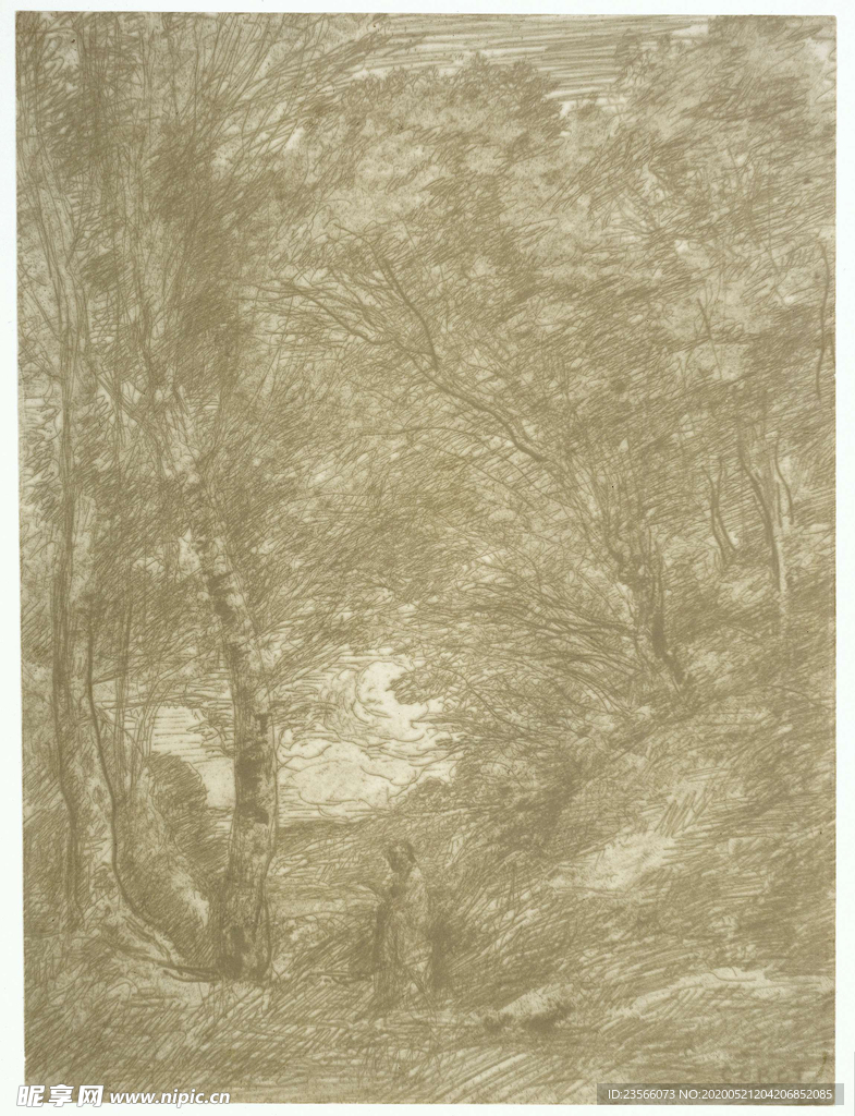 复古写实风景油画