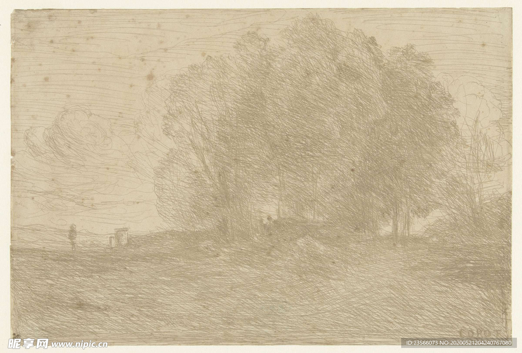 复古写实风景油画