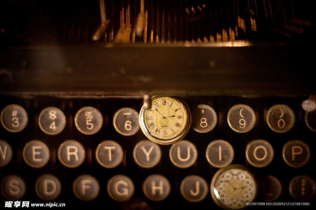 打字机特写图片