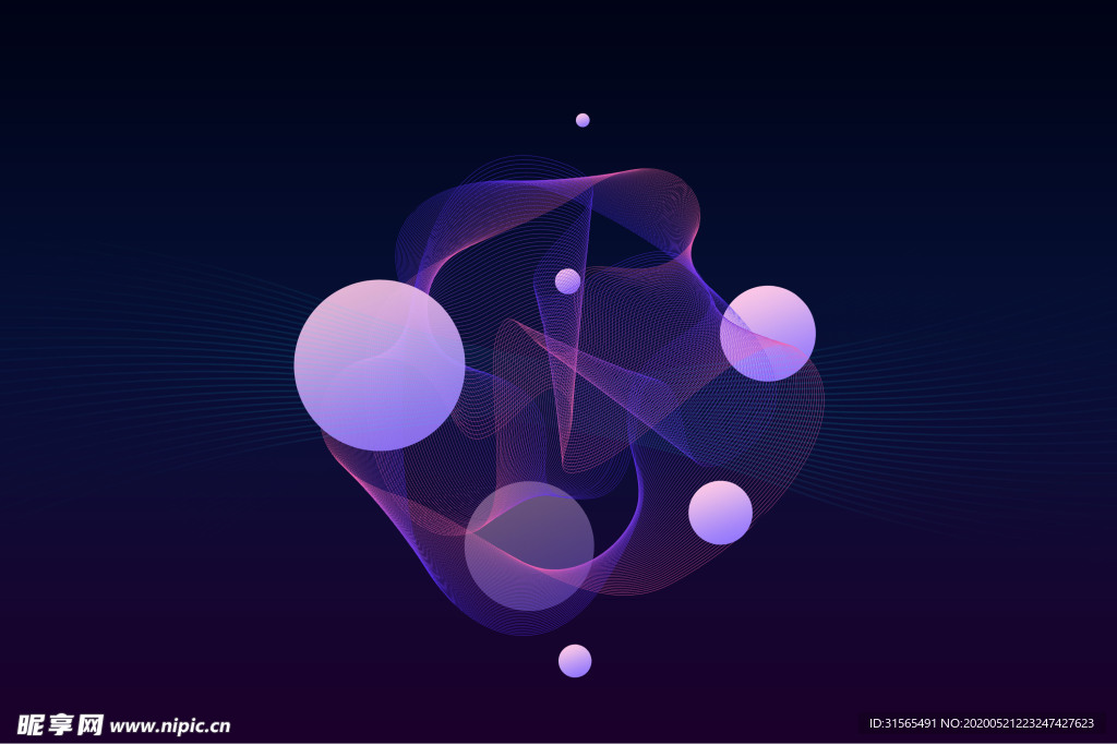 波纹科技感背景